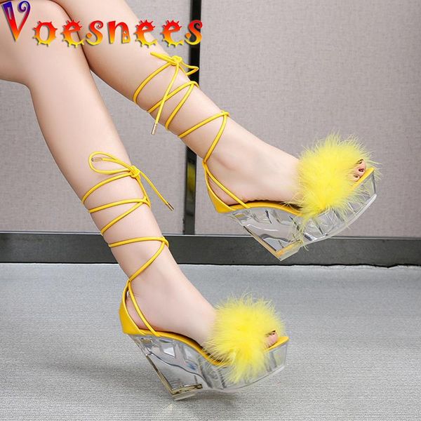 sandals voesnees wedges women shoes 2021 summer ankle strap fur crystal platform high heels 10cm wedding, Black
sandals voesnees wedges women shoes 2021 summer ankle strap fur crystal platform high heels 10cm wedding, Black