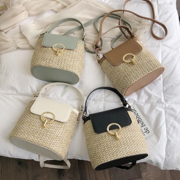 small straw bucket bags for women 2021 summer crossbody bags lady travel purses and handbags female shoulder simple bag
small straw bucket bags for women 2021 summer crossbody bags lady travel purses and handbags female shoulder simple bag