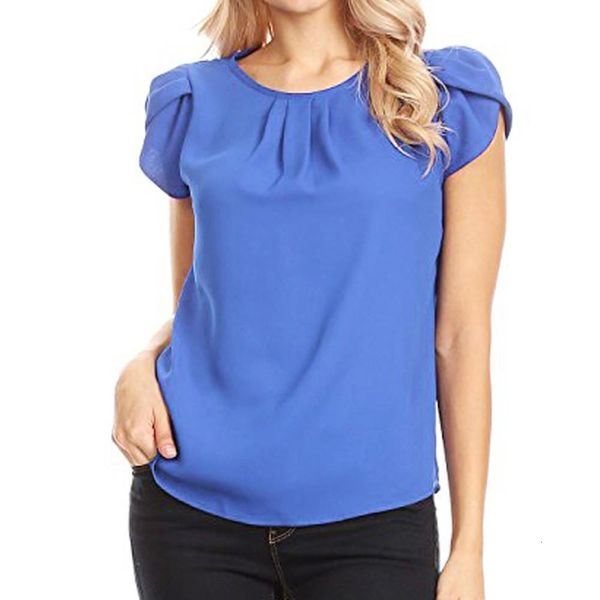 women summer chiffon blouse solid pure basic soft short sleeve button shirt lady elegant casual female v neck clothing, White
women summer chiffon blouse solid pure basic soft short sleeve button shirt lady elegant casual female v neck clothing, White