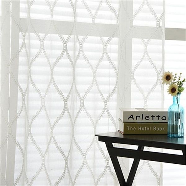 curtain & drapes white embroidered geometric tulle curtains for living room bedroom window sheer ready
curtain & drapes white embroidered geometric tulle curtains for living room bedroom window sheer ready