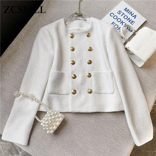 women's jackets zcsmll korean fashion double-breasted round neck white wild long-sleeved woolen women coat 2021 autumn winter, Black;brown
women's jackets zcsmll korean fashion double-breasted round neck white wild long-sleeved woolen women coat 2021 autumn winter, Black;brown