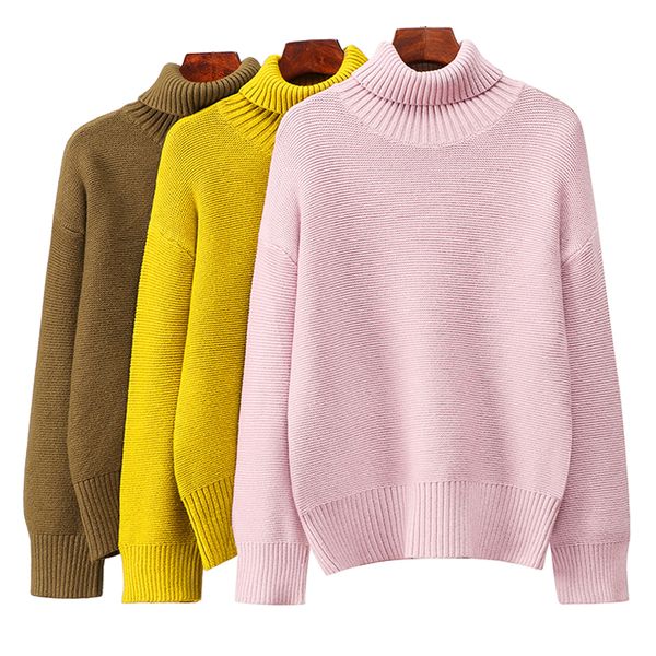 2021 new turn-down collar women high elasticity knitted ribbed pullover jumper autumn winter basic female thick sweater olao, White;black
2021 new turn-down collar women high elasticity knitted ribbed pullover jumper autumn winter basic female thick sweater olao, White;black