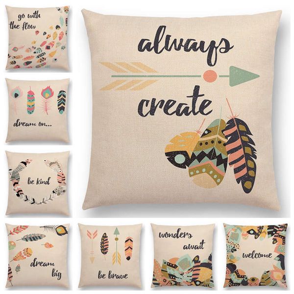 feather pattern decorative letters cushion cover beautiful word be brave kind dream home sofa throw pillow case
feather pattern decorative letters cushion cover beautiful word be brave kind dream home sofa throw pillow case