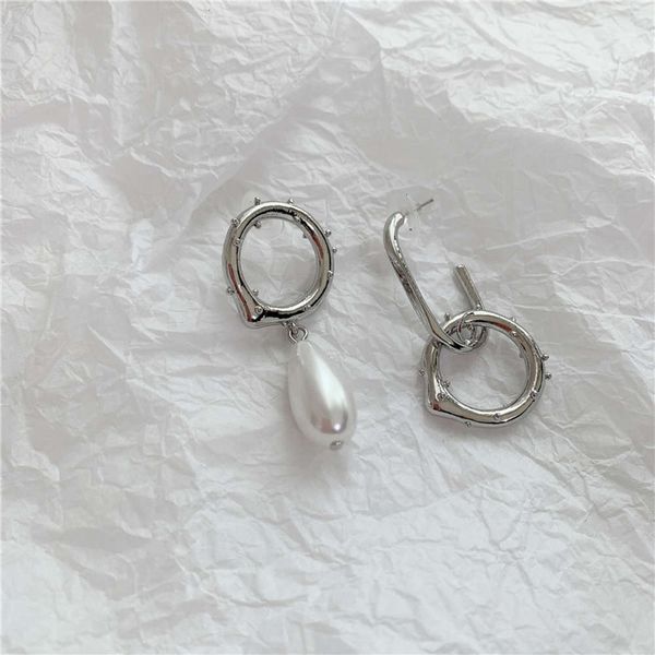 hbp fashion fashionable personality designer geometric asymmetric pearl exaggerated metal ring earrings, Silver
hbp fashion fashionable personality designer geometric asymmetric pearl exaggerated metal ring earrings, Silver