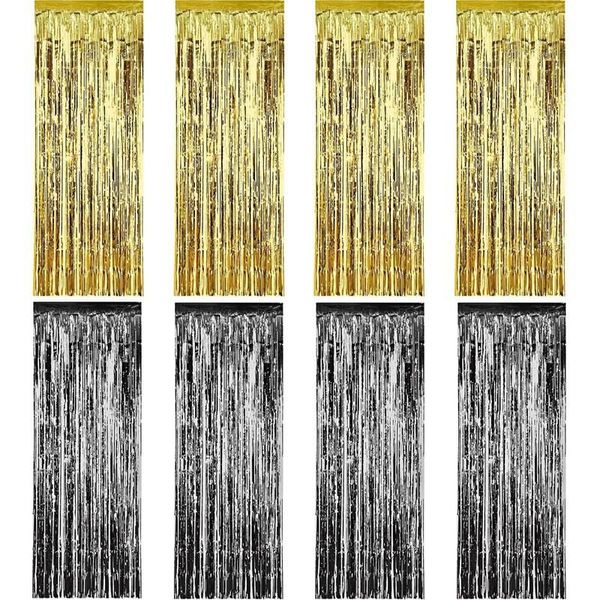 8 pack foil curtains fringe curtains tinsel backdrop metallic for birthday wedding party p booth decoration
8 pack foil curtains fringe curtains tinsel backdrop metallic for birthday wedding party p booth decoration
