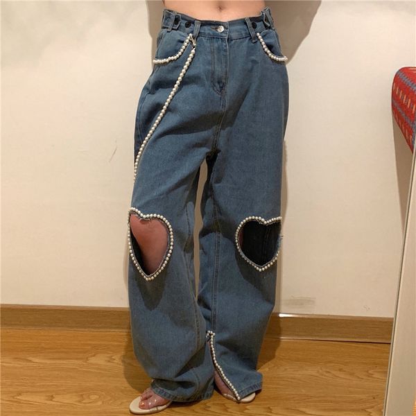 women's jeans summer feminine love pearl jeans 5kai, Blue
women's jeans summer feminine love pearl jeans 5kai, Blue