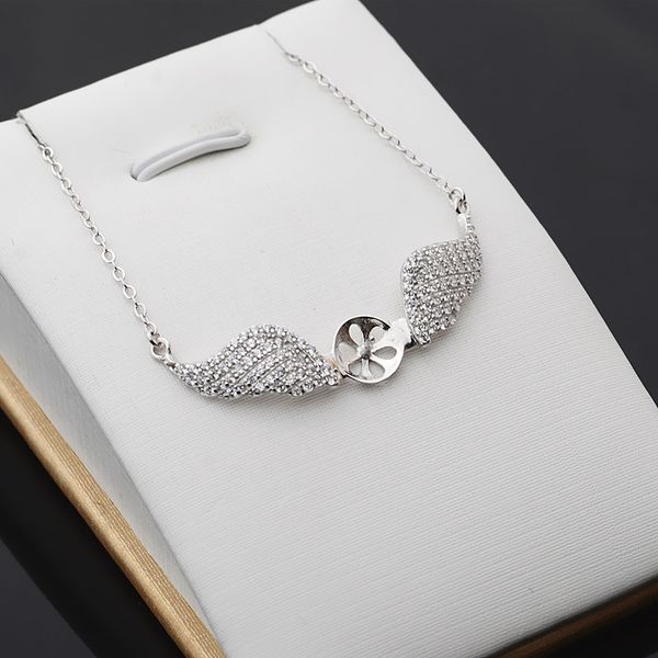 s925 silver necklace angel wing pendant 9-10 clavicle cover chain pendant diy accessories 364
s925 silver necklace angel wing pendant 9-10 clavicle cover chain pendant diy accessories 364
