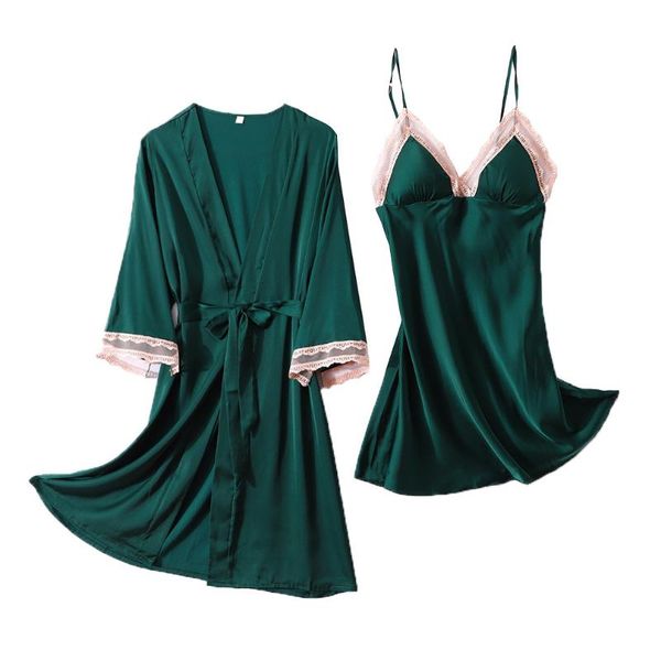 women's sleepwear casual bride bridesmaid nightgown satin wedding robe set loose lace trim nightdress silky soft home wear, Black;red
women's sleepwear casual bride bridesmaid nightgown satin wedding robe set loose lace trim nightdress silky soft home wear, Black;red