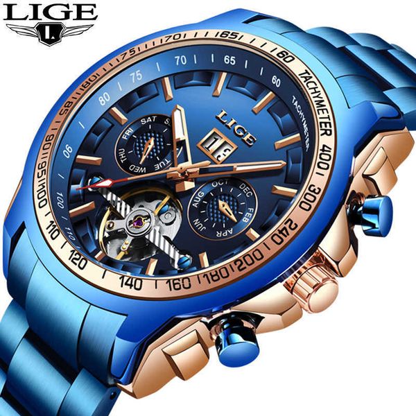 automatic watch men lige brand luxury men's mechanical wristwatches for mens all steel waterproof clock+box 210527, Slivery;brown
automatic watch men lige brand luxury men's mechanical wristwatches for mens all steel waterproof clock+box 210527, Slivery;brown