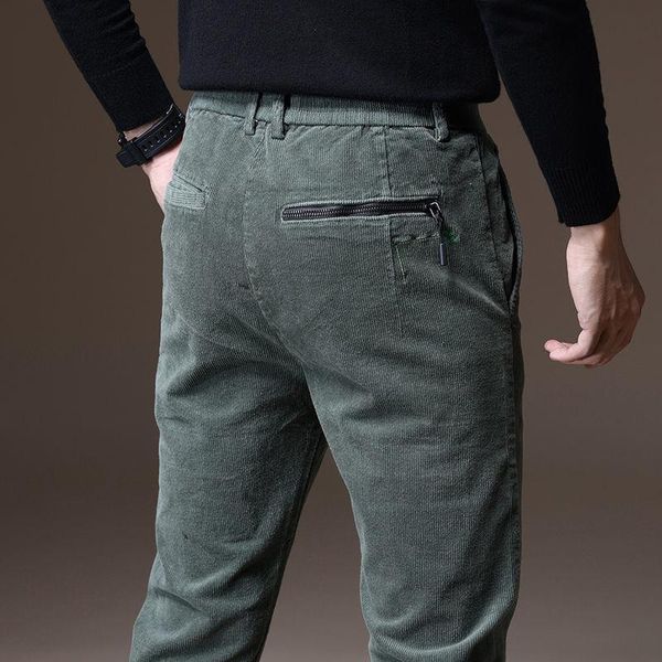 men's pants 2021 autumn winter fashion corduroy men business casual mens straight elastic cotton high waist trousers e366, Black
men's pants 2021 autumn winter fashion corduroy men business casual mens straight elastic cotton high waist trousers e366, Black