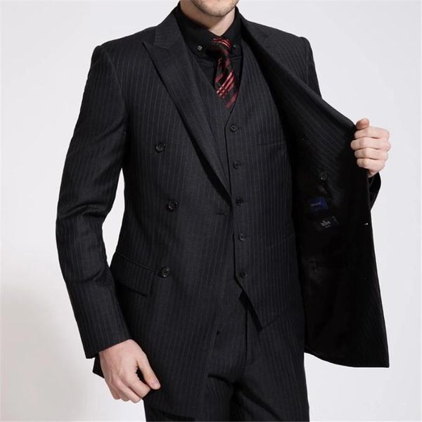 men's suits & blazers fashion custome made terno masculino striped peaked lapel double breasted slim fit casual wear 3 pieces, White;black
men's suits & blazers fashion custome made terno masculino striped peaked lapel double breasted slim fit casual wear 3 pieces, White;black