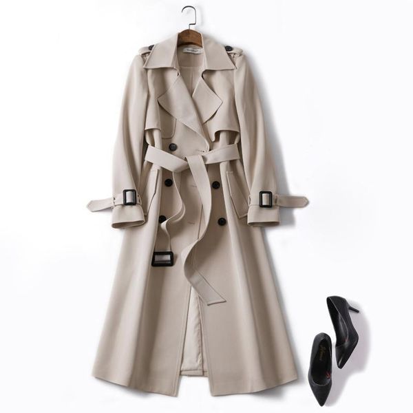 women's trench coats womens long jackets full sleeve singled breasted with sashes coat 2021 autumn chic lady windbreaker outerwear, Tan;black
women's trench coats womens long jackets full sleeve singled breasted with sashes coat 2021 autumn chic lady windbreaker outerwear, Tan;black