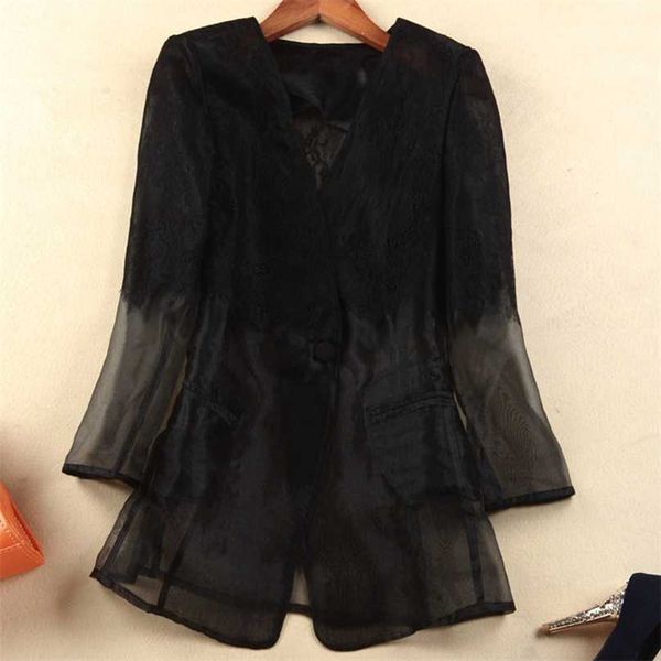 chicever korean patchwork lace mesh women's blazer v neck long sleeve hit color perspective plus size suits female clothes 211019, White;black
chicever korean patchwork lace mesh women's blazer v neck long sleeve hit color perspective plus size suits female clothes 211019, White;black