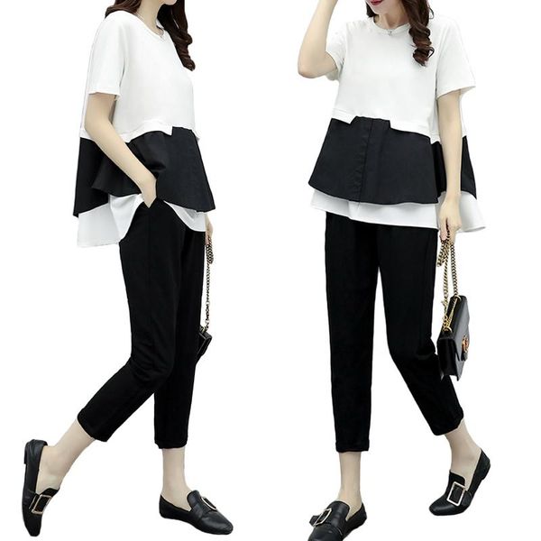 women's tracksuits 5xl large size women clothing 2021 summer temperament slim 2 piece suits womens casual blouses+pants sets female loo, Gray
women's tracksuits 5xl large size women clothing 2021 summer temperament slim 2 piece suits womens casual blouses+pants sets female loo, Gray