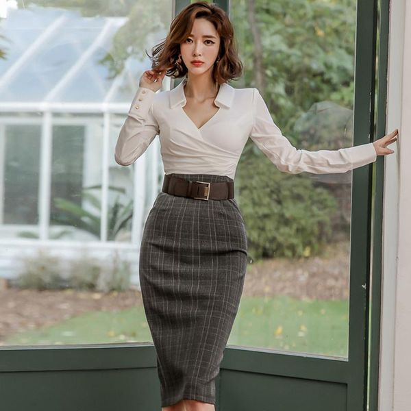 casual dresses shijia elegant ol dress women slim behind split package hip v-neck long sleeve high waist belted plaid female, Black;gray
casual dresses shijia elegant ol dress women slim behind split package hip v-neck long sleeve high waist belted plaid female, Black;gray
