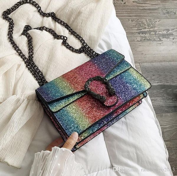 factory wholesale brand women handbag rainbow sequins snake chain bag elegant atmosphere leather dionysian bags fashion leathers messenger h, Black;red
factory wholesale brand women handbag rainbow sequins snake chain bag elegant atmosphere leather dionysian bags fashion leathers messenger h, Black;red