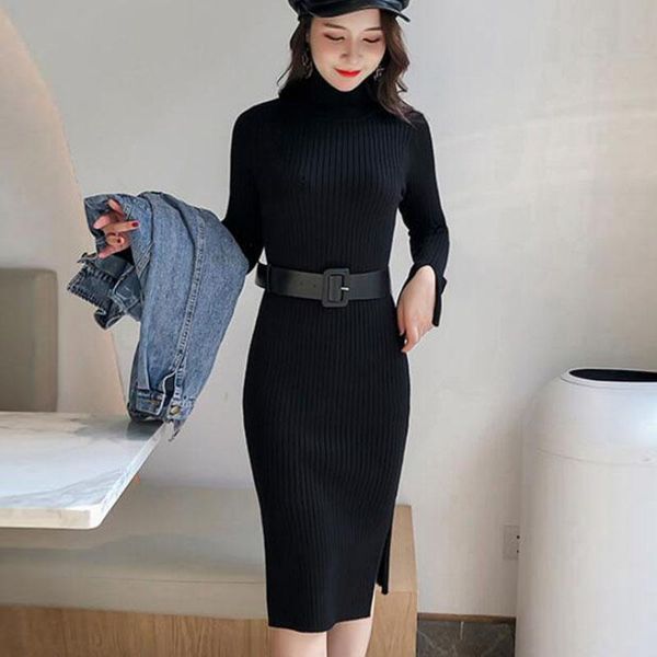 autumn winter knitting dress women long sleeve turtleneck sheath knee-length dress winter warm slim pullovers sweater, Black;gray
autumn winter knitting dress women long sleeve turtleneck sheath knee-length dress winter warm slim pullovers sweater, Black;gray