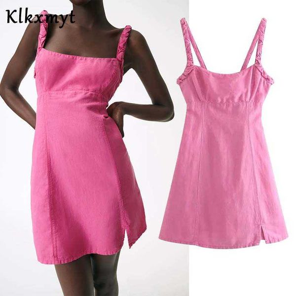 klkxmyt za women summer dress fashion back lace up mini backless folds sling female party es vestido 210527, Black;gray
klkxmyt za women summer dress fashion back lace up mini backless folds sling female party es vestido 210527, Black;gray