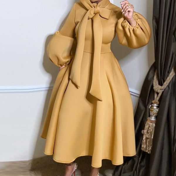 a line long party dress bowtie collar lantern sleeve pleated dresses birthday date club spring autumn winter fashion 2021 casual, Black;gray
a line long party dress bowtie collar lantern sleeve pleated dresses birthday date club spring autumn winter fashion 2021 casual, Black;gray