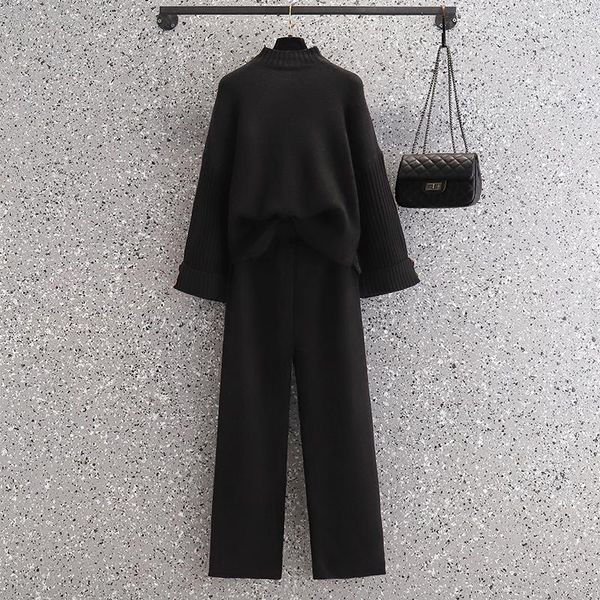 women's two piece pants winter knit set casual women wide leg suits oversized loose solid sweaters jogging knitted tracksuit outfits bi, White
women's two piece pants winter knit set casual women wide leg suits oversized loose solid sweaters jogging knitted tracksuit outfits bi, White