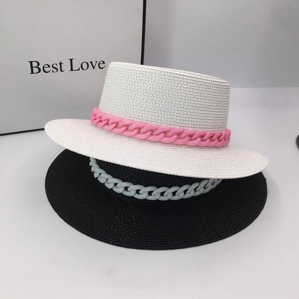stingy brim hats summer web celebrity ins with candy color chain flat shading french straw hat wide-brim female sand beach, Blue;gray
stingy brim hats summer web celebrity ins with candy color chain flat shading french straw hat wide-brim female sand beach, Blue;gray