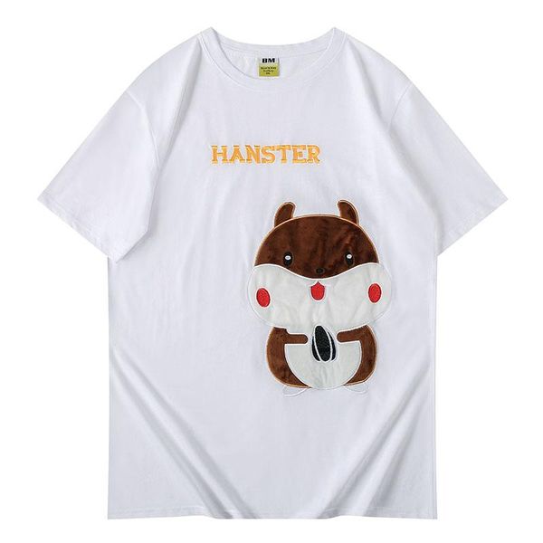 men's t-shirts street casual t-shirt summer loose oversized t shirt hamster embroidery velvet cartoon couple -selling cotton tees top, White;black
men's t-shirts street casual t-shirt summer loose oversized t shirt hamster embroidery velvet cartoon couple -selling cotton tees top, White;black