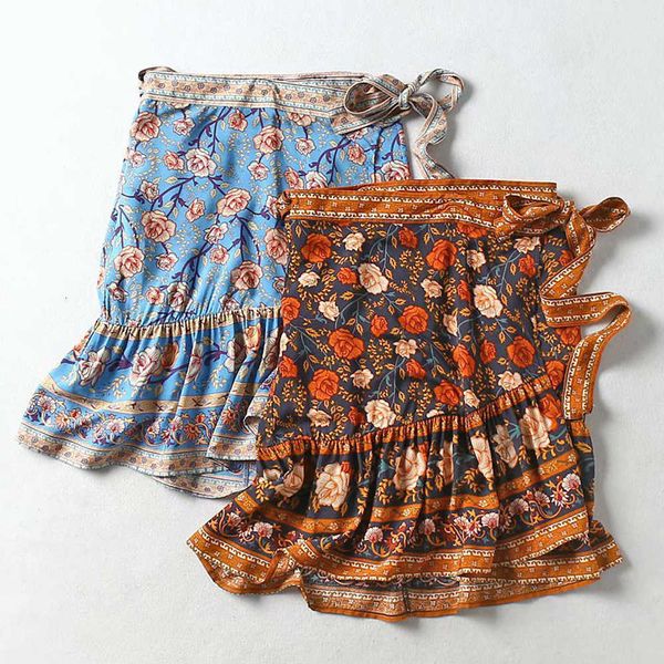 skirts wrap for women brown floral print ruffles autumn spring beach gypsy adjustable waist mini skirt falda tk1p, Black
skirts wrap for women brown floral print ruffles autumn spring beach gypsy adjustable waist mini skirt falda tk1p, Black