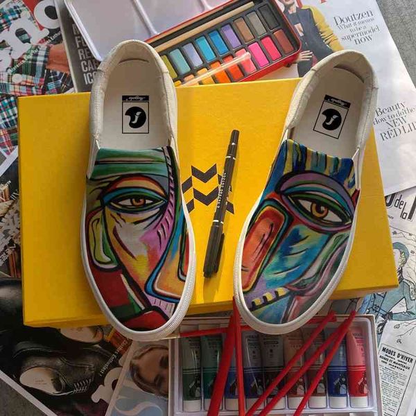 luxury custom shoes slip-on men casual canvas sneaker oil painting custom own shoes handmade flat rubber sole yellow all-match fashion shoes
luxury custom shoes slip-on men casual canvas sneaker oil painting custom own shoes handmade flat rubber sole yellow all-match fashion shoes