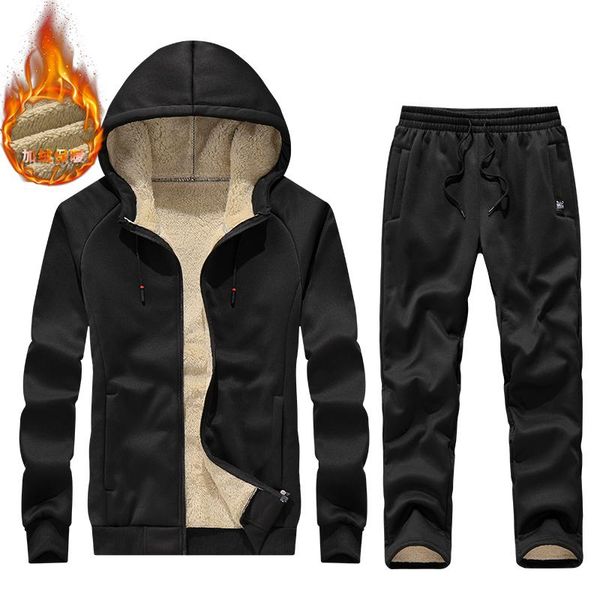men's tracksuits men winter sets male warm thick hoodedjacket+pants 2pc mens lamb cashmere hoodies tracksuit solid color, Gray
men's tracksuits men winter sets male warm thick hoodedjacket+pants 2pc mens lamb cashmere hoodies tracksuit solid color, Gray