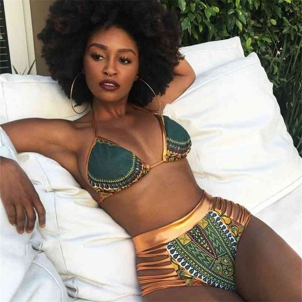 african print two-pieces bath suits bikini set geometric swimwear swimsuit gold high waist swimming suit 210702, White;black
african print two-pieces bath suits bikini set geometric swimwear swimsuit gold high waist swimming suit 210702, White;black