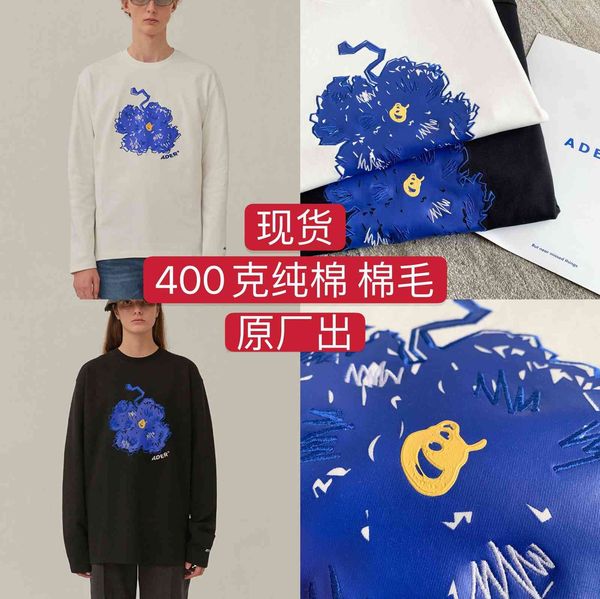 tees t-shirt ader blue graffiti flower print long sleeve t-shirt zhou yutong same men's and women's bottom shirt, White
tees t-shirt ader blue graffiti flower print long sleeve t-shirt zhou yutong same men's and women's bottom shirt, White