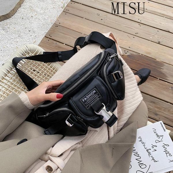 new women's waist pack black shoulder bags pu leather ladies chest fanny packs hip bags fashion brand crossbody bag 
new women's waist pack black shoulder bags pu leather ladies chest fanny packs hip bags fashion brand crossbody bag