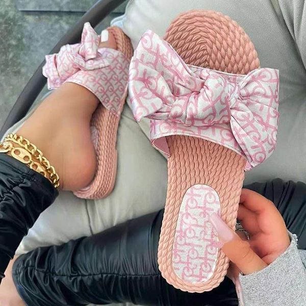 summer brand women bow slippers woven sole silk fabric bowknot sandals flat non slip beach sandals female flip flop casual shoes, Black
summer brand women bow slippers woven sole silk fabric bowknot sandals flat non slip beach sandals female flip flop casual shoes, Black