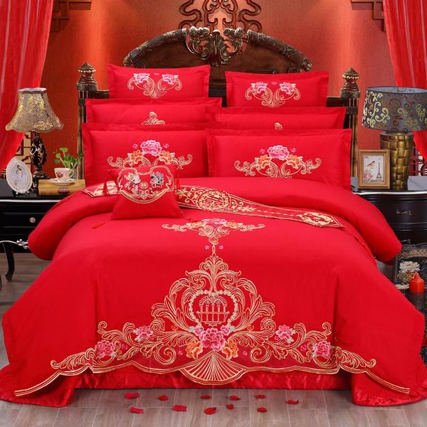 bedding sets 100% cotton luxury wedding set embroidery arc edge duvet cover bed sheet pillowcases 4/6/8pcs king size
bedding sets 100% cotton luxury wedding set embroidery arc edge duvet cover bed sheet pillowcases 4/6/8pcs king size