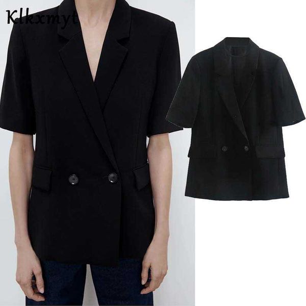 klkxmyt za blazer women fashion double breasted coat vintage sleeveless pockets female outerwear chic veste femme 210527, White;black
klkxmyt za blazer women fashion double breasted coat vintage sleeveless pockets female outerwear chic veste femme 210527, White;black