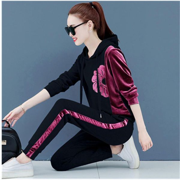 women's tracksuits gold velvet suit spring autumn hooded sports female two-piece set long sleeve tracksuit women fashion 4xl, Gray
women's tracksuits gold velvet suit spring autumn hooded sports female two-piece set long sleeve tracksuit women fashion 4xl, Gray