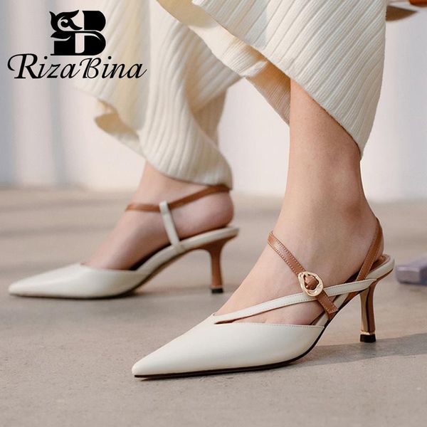 sandals rizabina size 34-41 women real leather high heel summer shoes woman buckle strap pointed toe lady party footwear, Black
sandals rizabina size 34-41 women real leather high heel summer shoes woman buckle strap pointed toe lady party footwear, Black