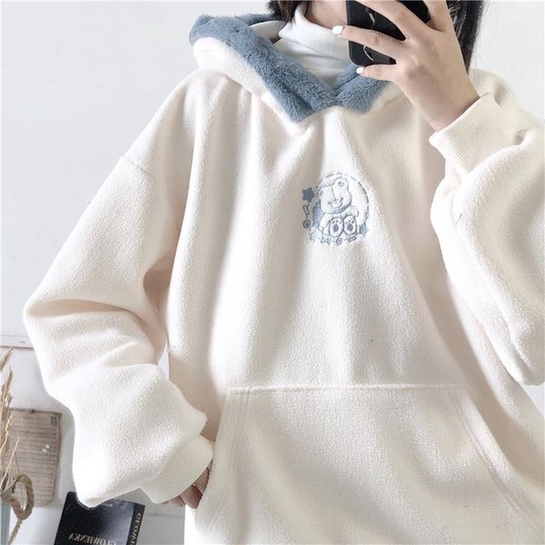 women's hoodies & sweatshirts cute women fluffy hoodie pink oversized bear graphic streetwear outerwear faux fur soft kawaii fleece pul, Black
women's hoodies & sweatshirts cute women fluffy hoodie pink oversized bear graphic streetwear outerwear faux fur soft kawaii fleece pul, Black