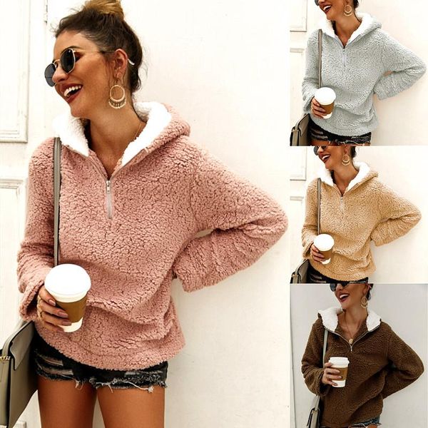 women's hoodies & sweatshirts women fleece sweatshirt winter casual faux fur patchwork fluffly female warm turtleneck zipper thick sher, Black
women's hoodies & sweatshirts women fleece sweatshirt winter casual faux fur patchwork fluffly female warm turtleneck zipper thick sher, Black