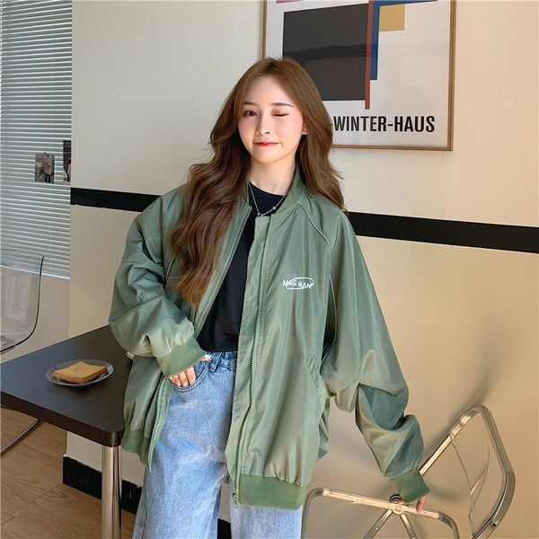 women's jackets spring and autumn baseball uniform female ins tide korean version of loose salt jacket 2021, Black;brown
women's jackets spring and autumn baseball uniform female ins tide korean version of loose salt jacket 2021, Black;brown