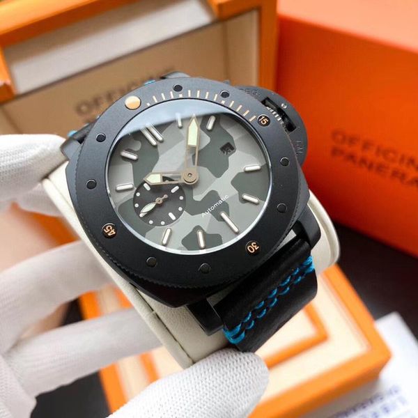 wristwatches men automatic mechanical watch stainless steel sapphire camouflage blue leather rubber wristwatch, Slivery;brown
wristwatches men automatic mechanical watch stainless steel sapphire camouflage blue leather rubber wristwatch, Slivery;brown