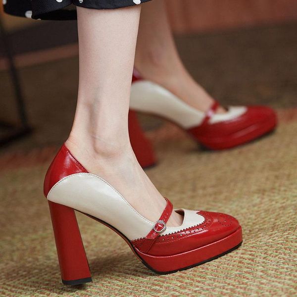 dress shoes ribetrini elegant ladies buckle block heels platform party round toe mixed color women pumps design, Black
dress shoes ribetrini elegant ladies buckle block heels platform party round toe mixed color women pumps design, Black