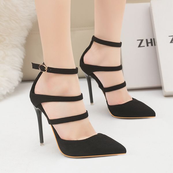 9616-53 popular fashion night club style stiletto low-cut low-womens high heel shoes roman womens shoes, Black
9616-53 popular fashion night club style stiletto low-cut low-womens high heel shoes roman womens shoes, Black