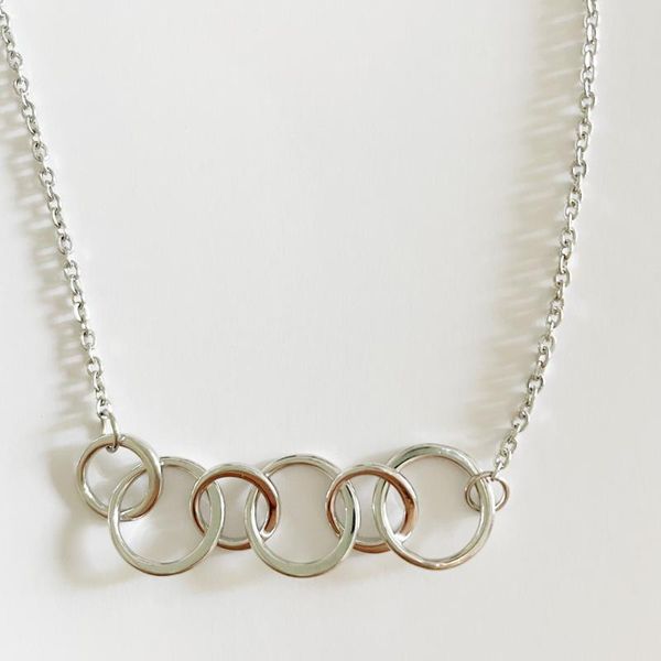 chains ring necklace couple style copper material interlocking never separating engagement gifts beautiful and fashionable jewelry, Silver
chains ring necklace couple style copper material interlocking never separating engagement gifts beautiful and fashionable jewelry, Silver