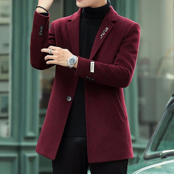 men's wool & blends autumn winter woolen coat blended business leisure office windbreaker fashion urban punk style men jacket, Black
men's wool & blends autumn winter woolen coat blended business leisure office windbreaker fashion urban punk style men jacket, Black