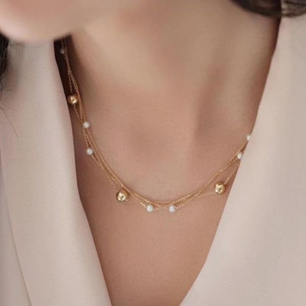pendant necklaces exquisite three layer pearl beads necklace charming lady wedding party gold chain choker fashion women's jewelry gift, Silver
pendant necklaces exquisite three layer pearl beads necklace charming lady wedding party gold chain choker fashion women's jewelry gift, Silver