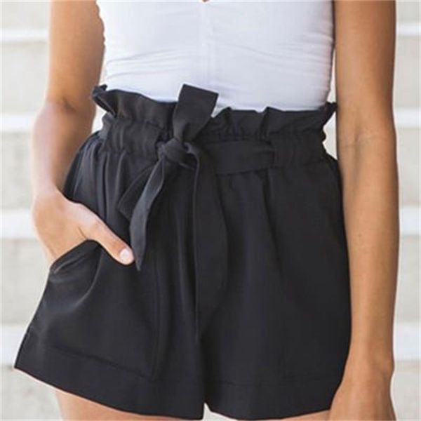 women's shorts loose summer bandage bow tie casual high waist short fashion lady's women solid, White;black
women's shorts loose summer bandage bow tie casual high waist short fashion lady's women solid, White;black