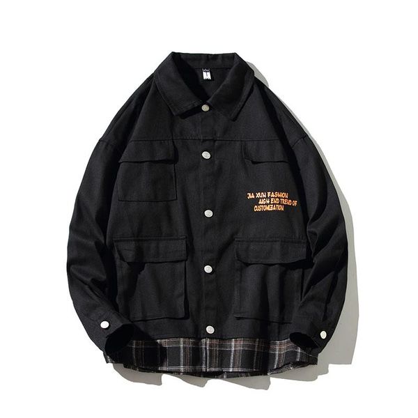 men's jackets spring cargo jacket men multi-pocket outerwear fashion street cotton loose button coat windbreaker clothing male plus siz, Black;brown
men's jackets spring cargo jacket men multi-pocket outerwear fashion street cotton loose button coat windbreaker clothing male plus siz, Black;brown