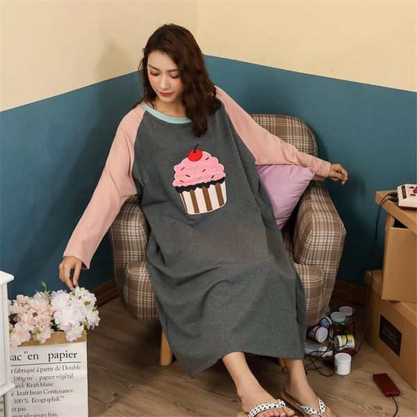 loose women cartoon sleepwear leisure long sleeve thin nightgowns printing food clothes oversize nightdress, Black;red
loose women cartoon sleepwear leisure long sleeve thin nightgowns printing food clothes oversize nightdress, Black;red