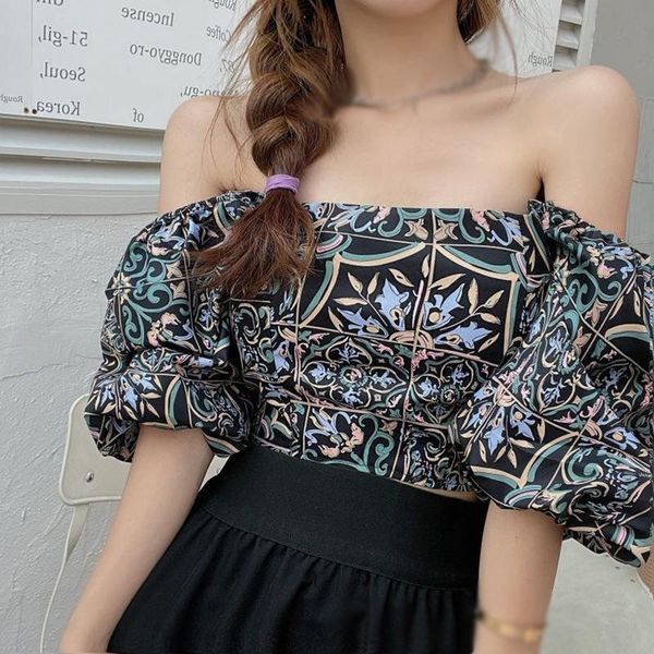 women's blouses & shirts women puff short sleeve shirt fashion blouse floral print square collar chiffon, White
women's blouses & shirts women puff short sleeve shirt fashion blouse floral print square collar chiffon, White